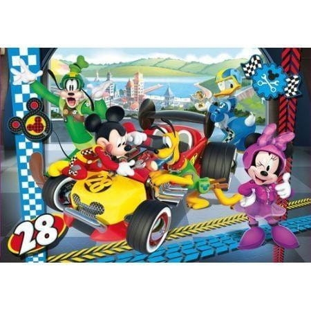 Puzzle 104 Superkolor Mickey Roadster Racers