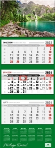 Kalendarz 2024 trójdzielny Morskie Oko