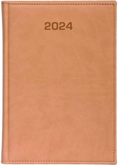 Kalendarz 2024 dzienny A5 Vivella beżowy