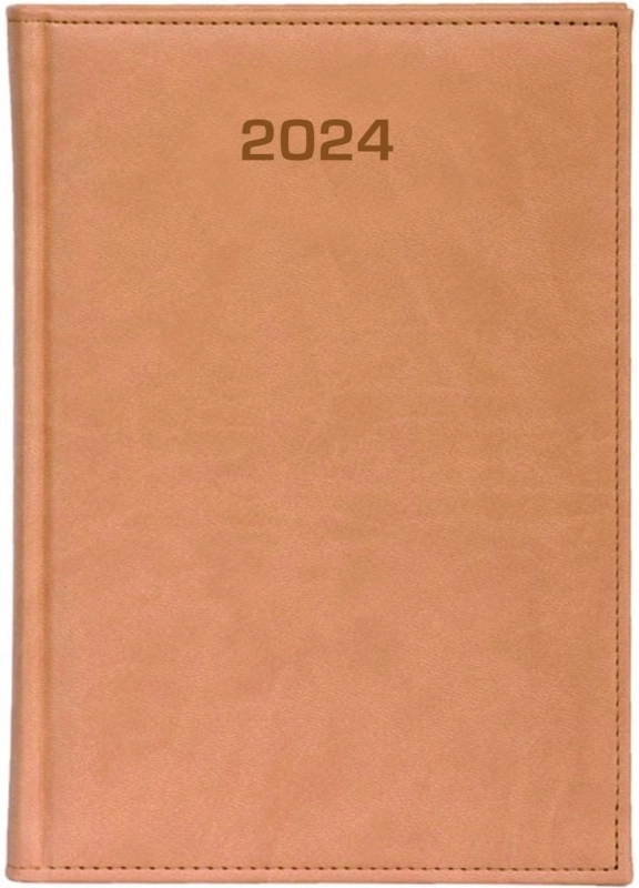 Kalendarz 2024 dzienny A5 Vivella beżowy