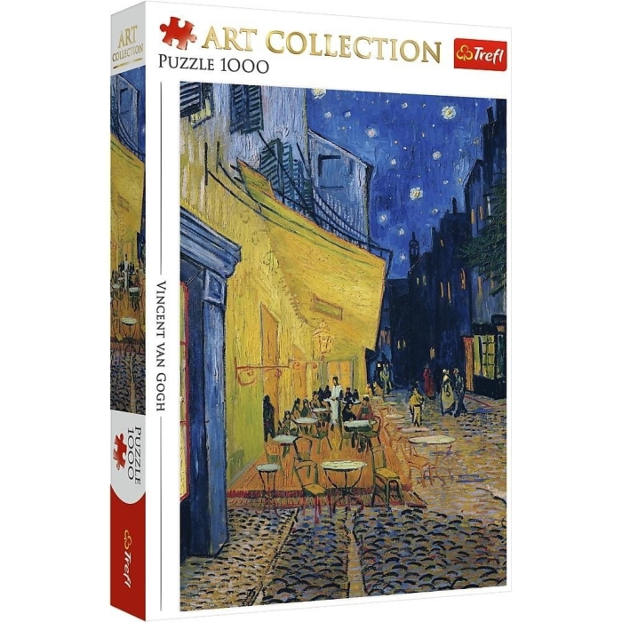 Puzzle 1000 Taras kawiarni w nocy TREFL