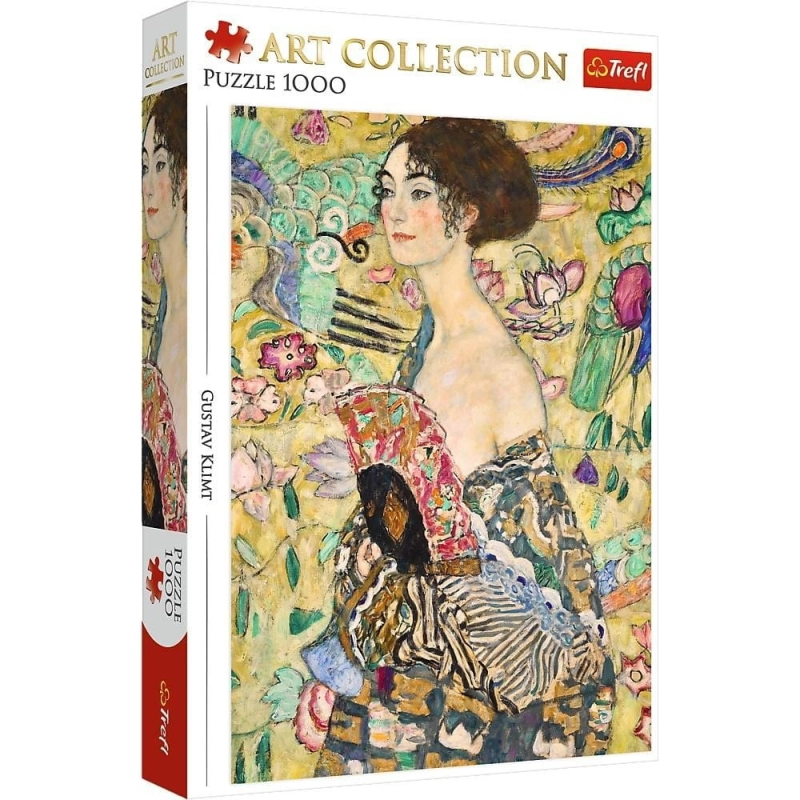 Puzzle 1000 Dama z wachlarzem TREFL