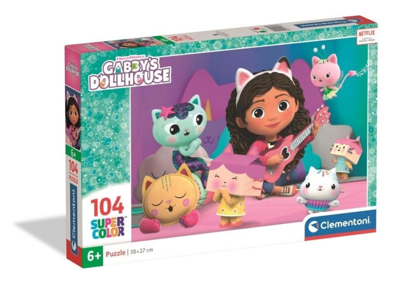 Puzzle 104 Super Kolor Gabby's Dollhouse