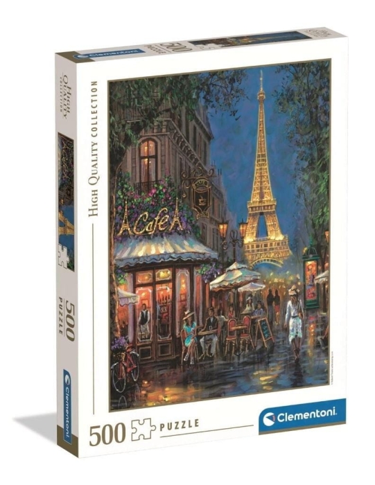 Puzzle 500 HQ Night At The Eiffel Cafe