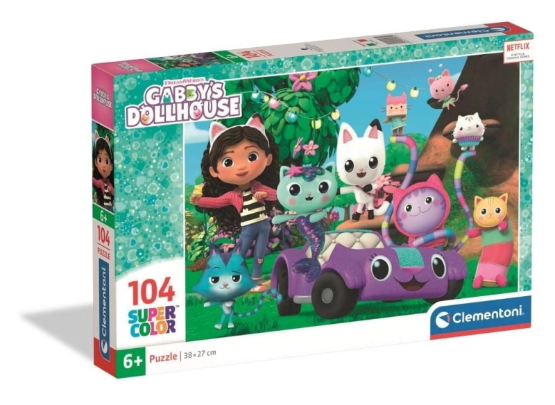 Puzzle 104 Super Kolor Gabby's Dollhouse