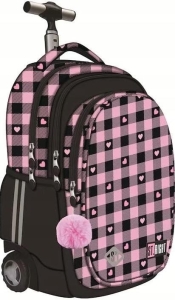 Plecak na kółkach 4 komorowy TB1 Pink Checkered
