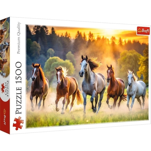 Puzzle 1500 Dzikie konie TREFL