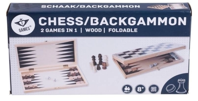 Szachy Backgammon drewniane