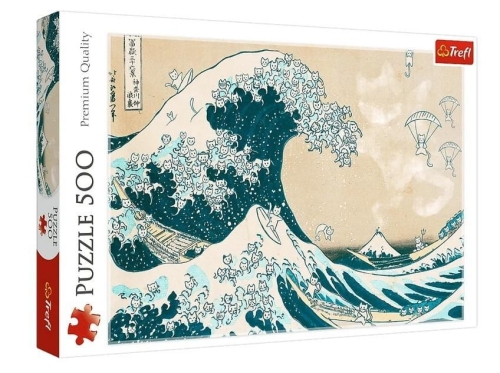 Puzzle 500 Wielka kocia fala TREFL