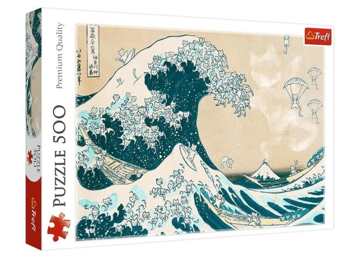 Puzzle 500 Wielka kocia fala TREFL