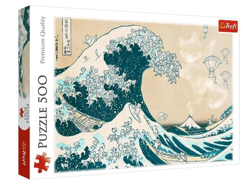 Puzzle 500 Wielka kocia fala TREFL