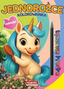 Kolorowanka z kredką Jednorożce
