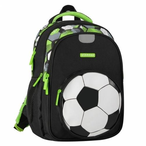 Plecak szkolny Football zielony piłka