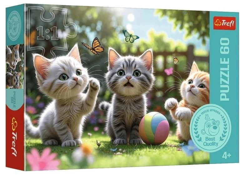 Puzzle 60 Trzy kociaki TREFL