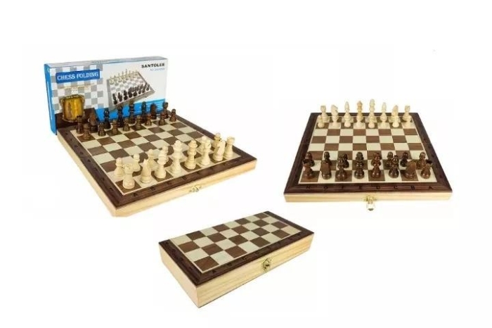 Szachy drewniane magnetyczne premium 29,5x29,5cm