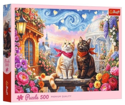 Puzzle 500 Zakochane mruczki