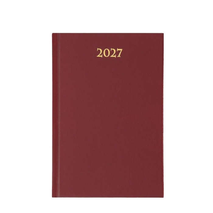 Terminarz 2027 dzienny A5 Divas bordowy