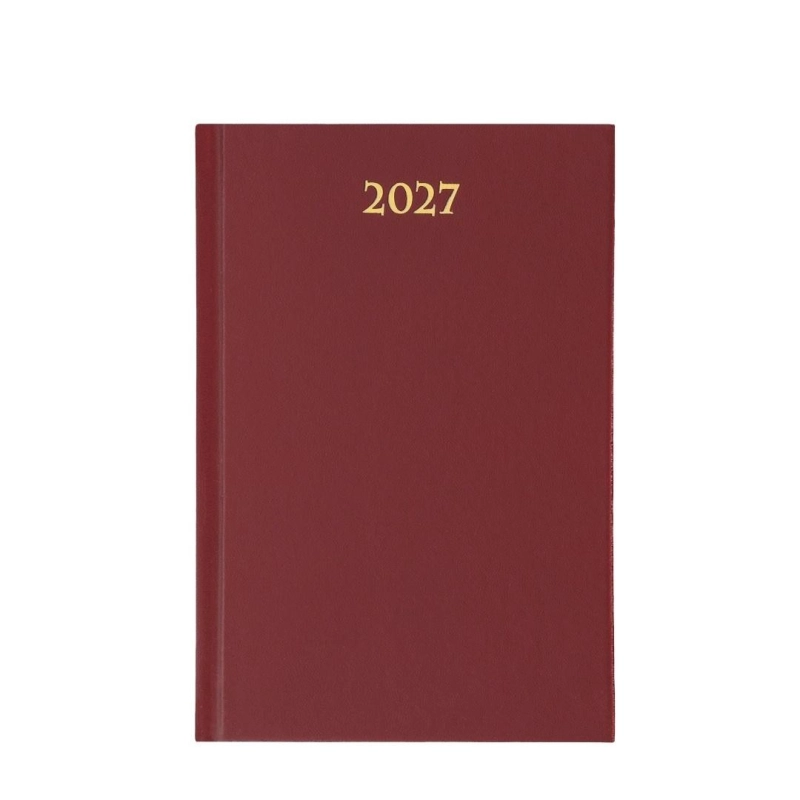 Terminarz 2027 dzienny A5 Divas bordowy