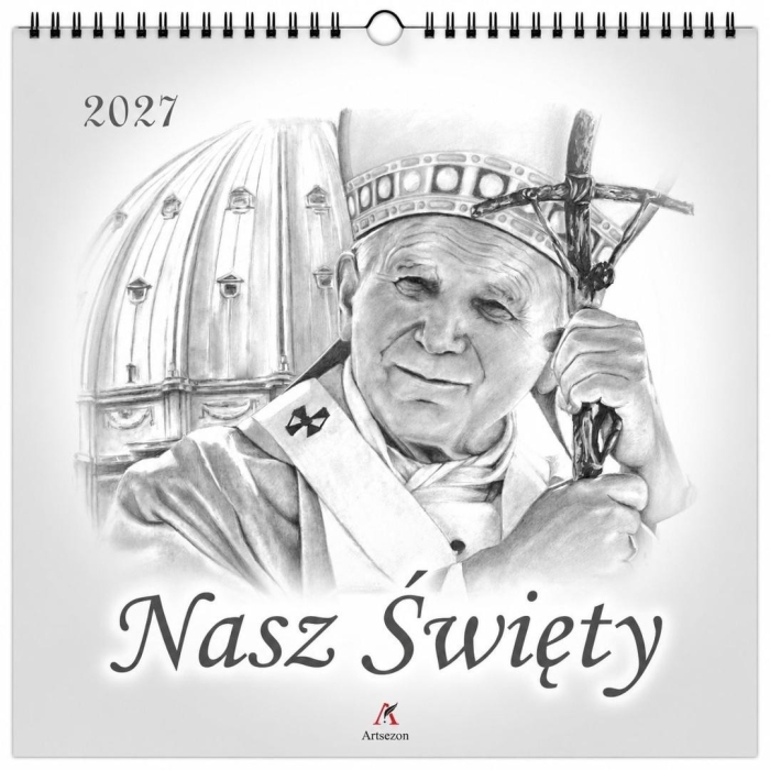 Kalendarz 2027 wieloplanszowy 33x33cm Nasz Święty