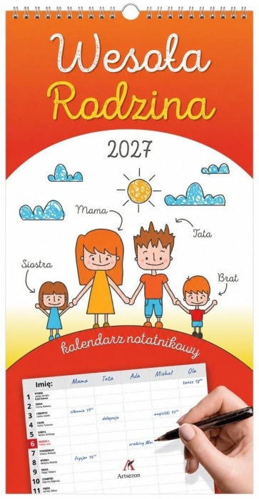 Kalendarz 2027 rodziny Wesoła Rodzina