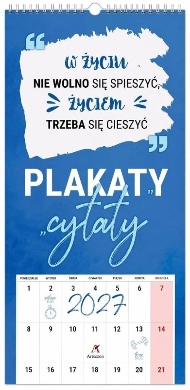 Kalendarz 2027 notatnikowy Plakaty-cytaty