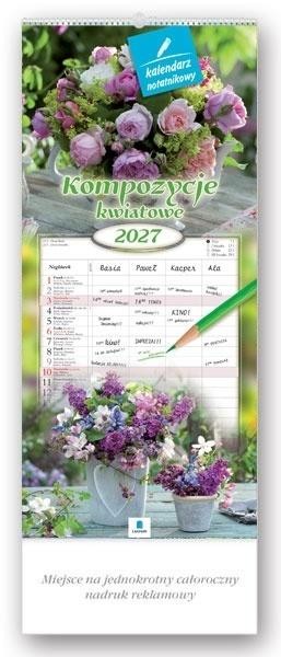 Kalendarz 2027 rodzinny Kompozycje kwiatowe