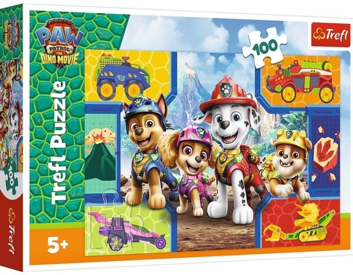 Puzzle 100 Psiaki i dinozaury TREFL