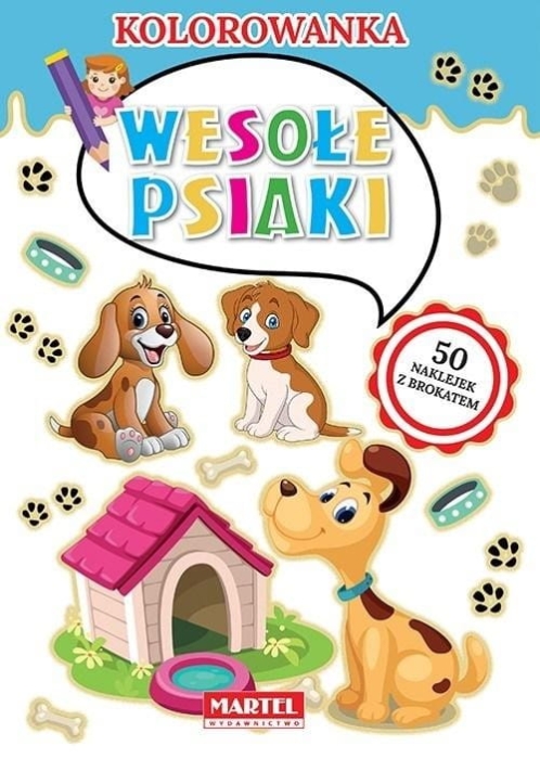 Kolorowanka. Wesołe psiaki