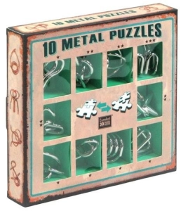 Łamigłówki metalowe 10 t Zestaw zielony G3