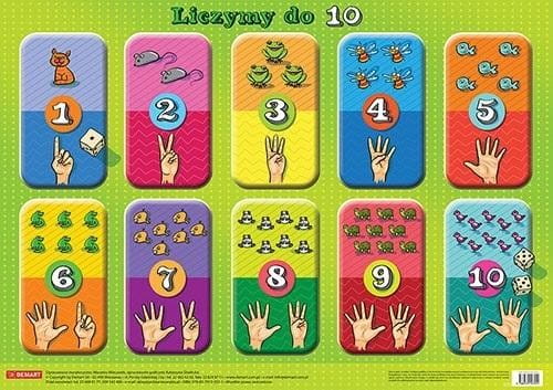 Plansza edukacyjna - Liczymy do 10