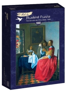 Puzzle 1000 Kobieta z kieliszkiem wina, Vermeer