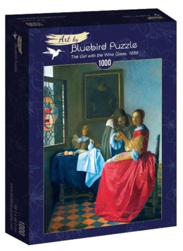 Puzzle 1000 Kobieta z kieliszkiem wina, Vermeer