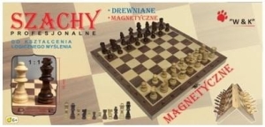 Szachy drewniane magnetyczne 29x29cm