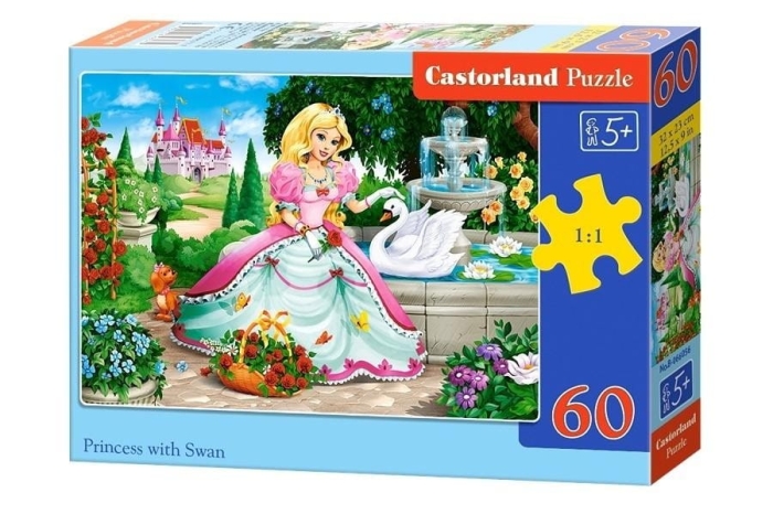 Puzzle 60 Księżniczka z łabędziem CASTOR