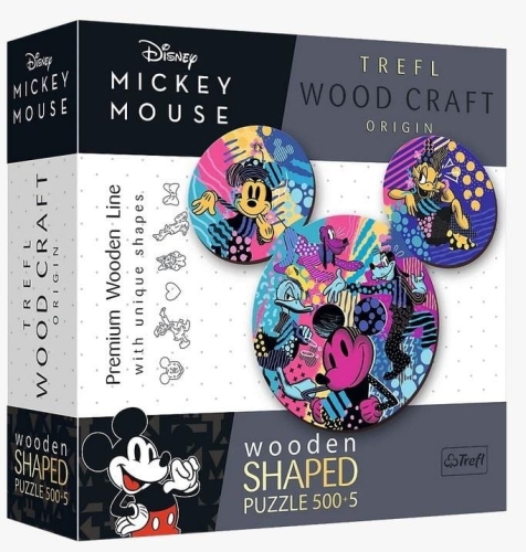 Puzzle 500+5 drewniane kontruowe Mickey TREFL