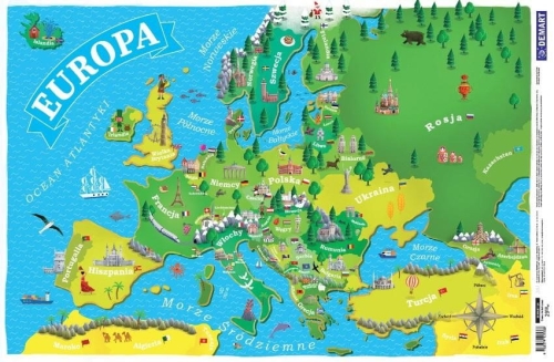 Podkładka na biurko Mapa Europu